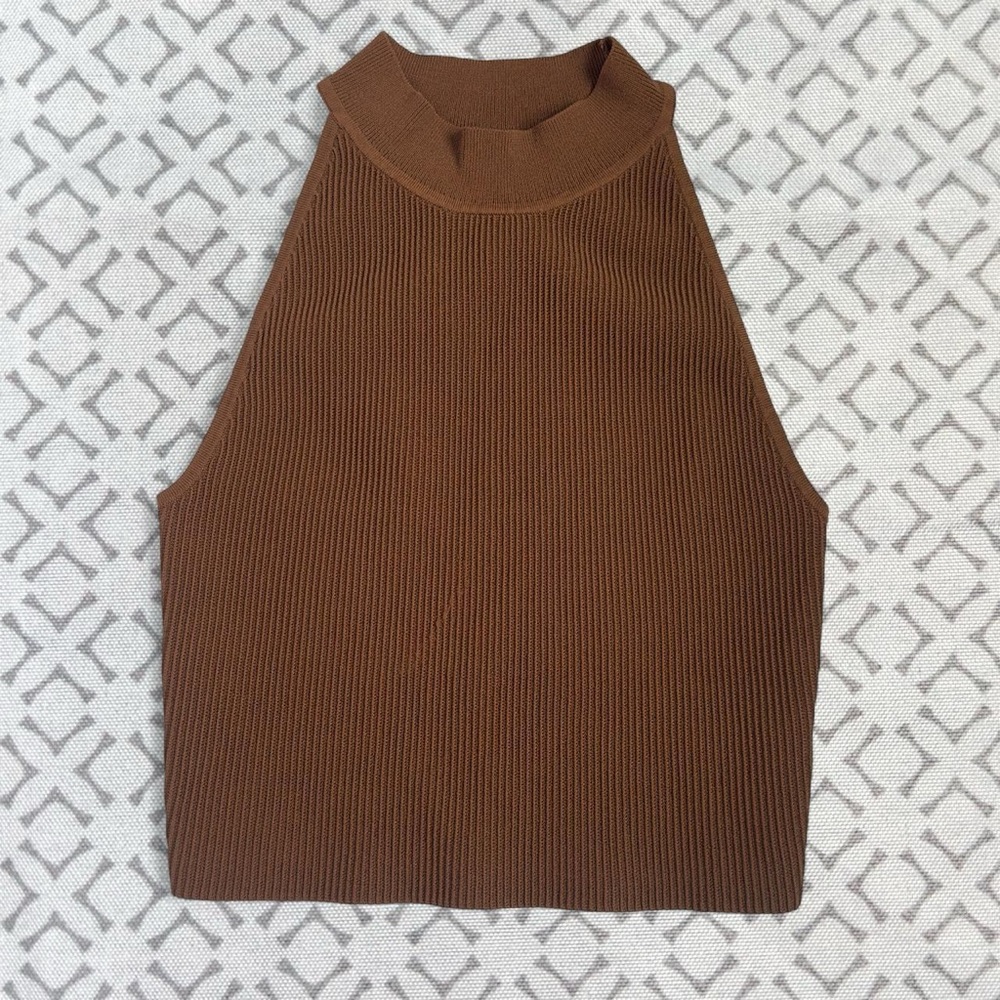 Aritzia Babaton Sculpt Knit Tank- brown